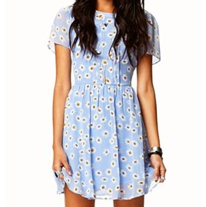 Forever 21 Blue Daisy Mini Dress